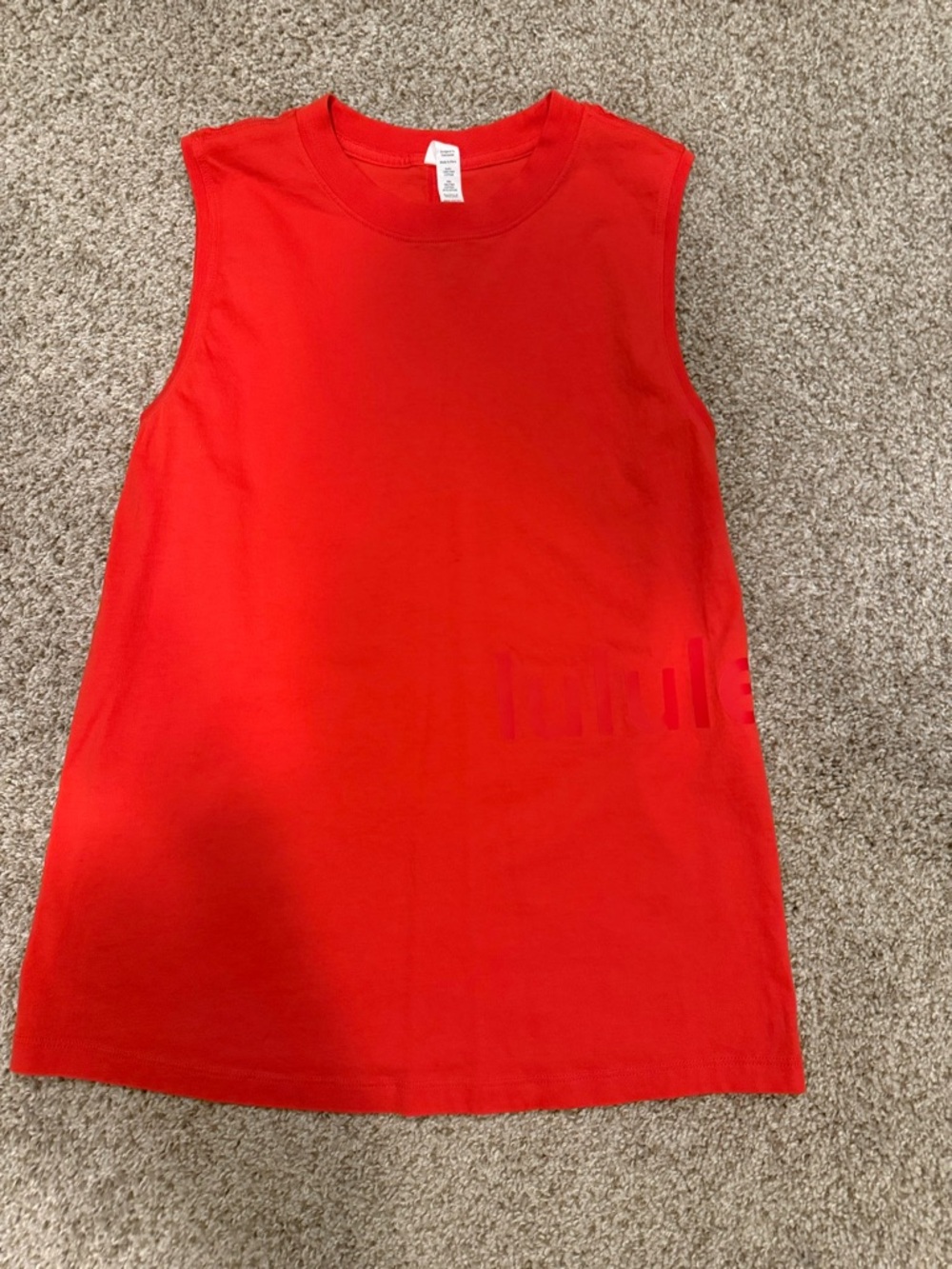 Lululemon women’s all yours graphic tank top size 4 love red
